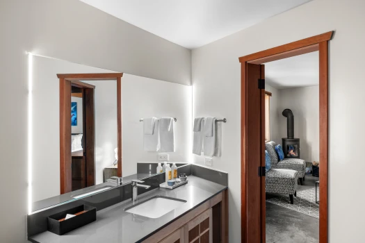 blue bathroom