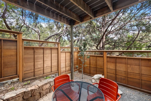 blue courtyard