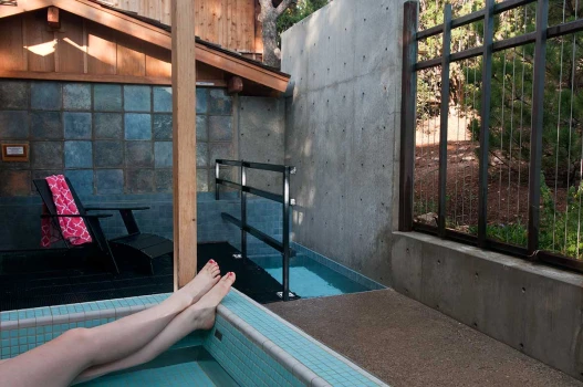 Shoji view of the cold plunge